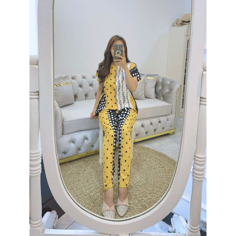 Baju setelan wanita cewek casual kekinian