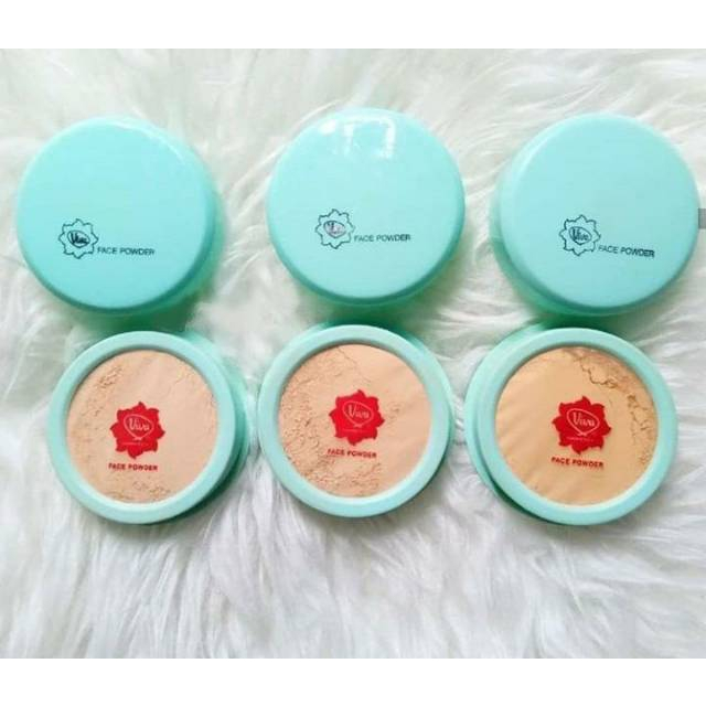 Ready Stock | VIVA Face Powder Bedak Doos Mini Hijau Tabur 25gr