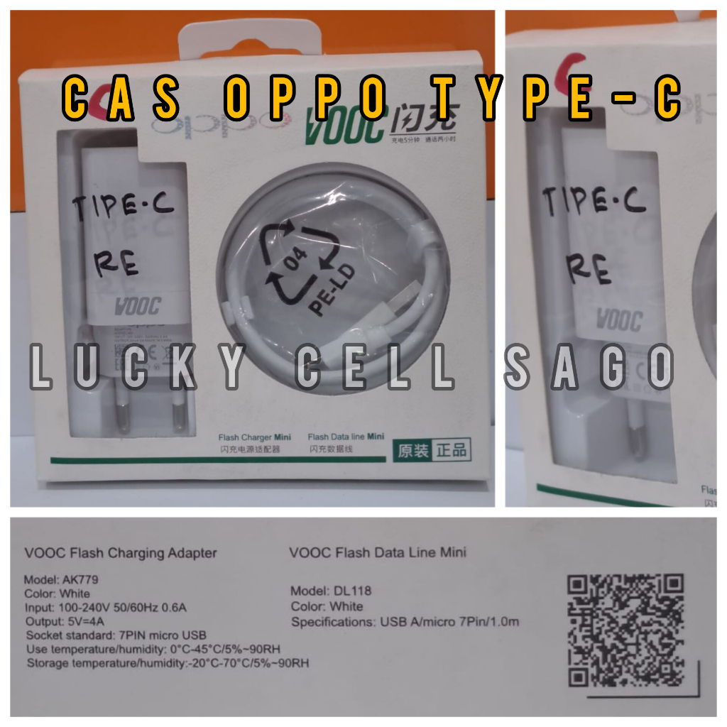 Cas Oppo Type-C Original Fast Charging