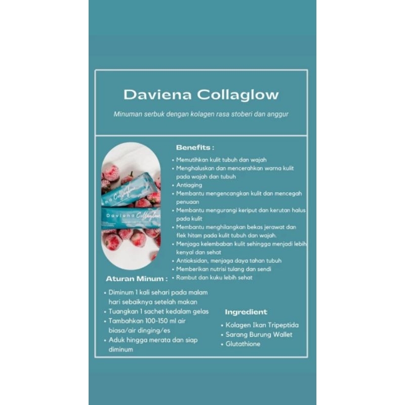 DAVIENA COLLAGLOW DRINK | COLLAGEN DRINK DAVIENA | COLLAGEN DRINK | DAVIENA SKINCARE