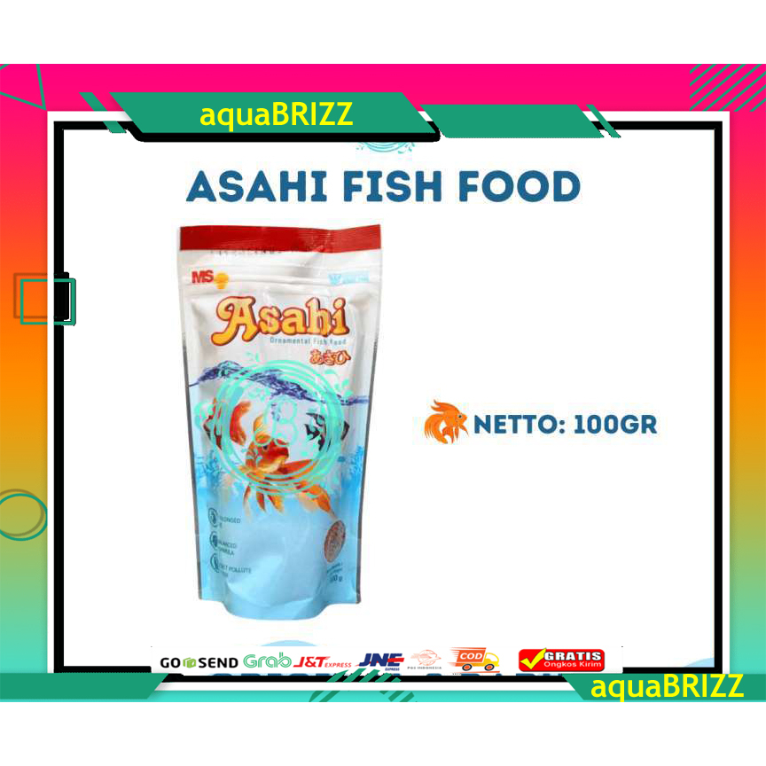 Makanan Ikan Asahi 100 Gram Pelet Ikan Hias Kecil Asahi 100 Gram, pelet ikan hias kecil cocok untuk beraneka ragam ikan hias kecil