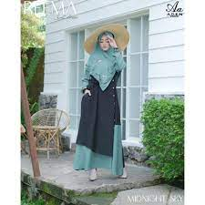 GAMIS ADEN REEMA SET KHIMAR SKY