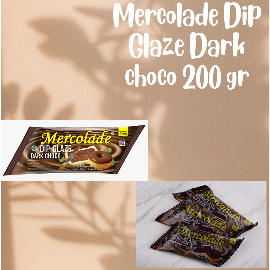 

murah mercolade dip glaze dark choco 200 gram