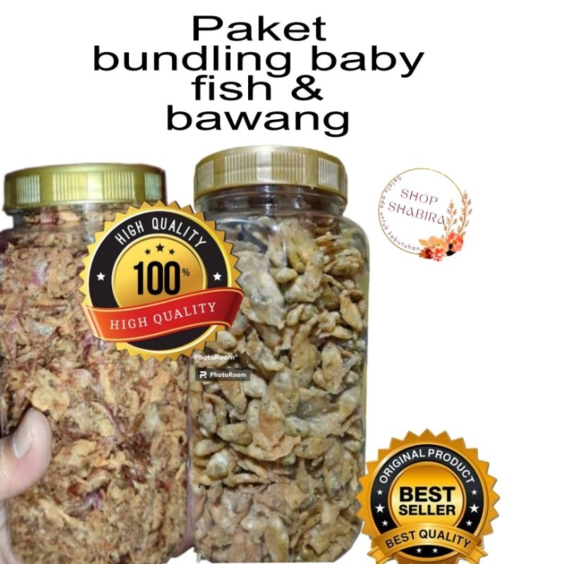 

paket bundling bawang goreng dan baby fish