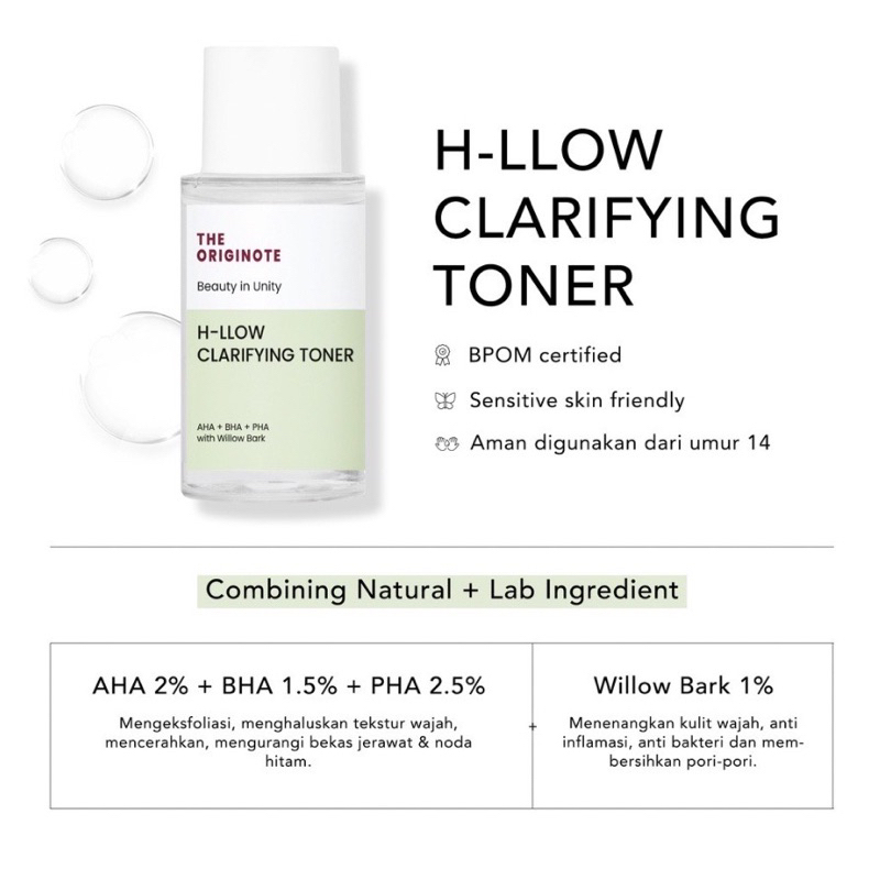 THE ORIGINOTE H-llow Clarifying Toner