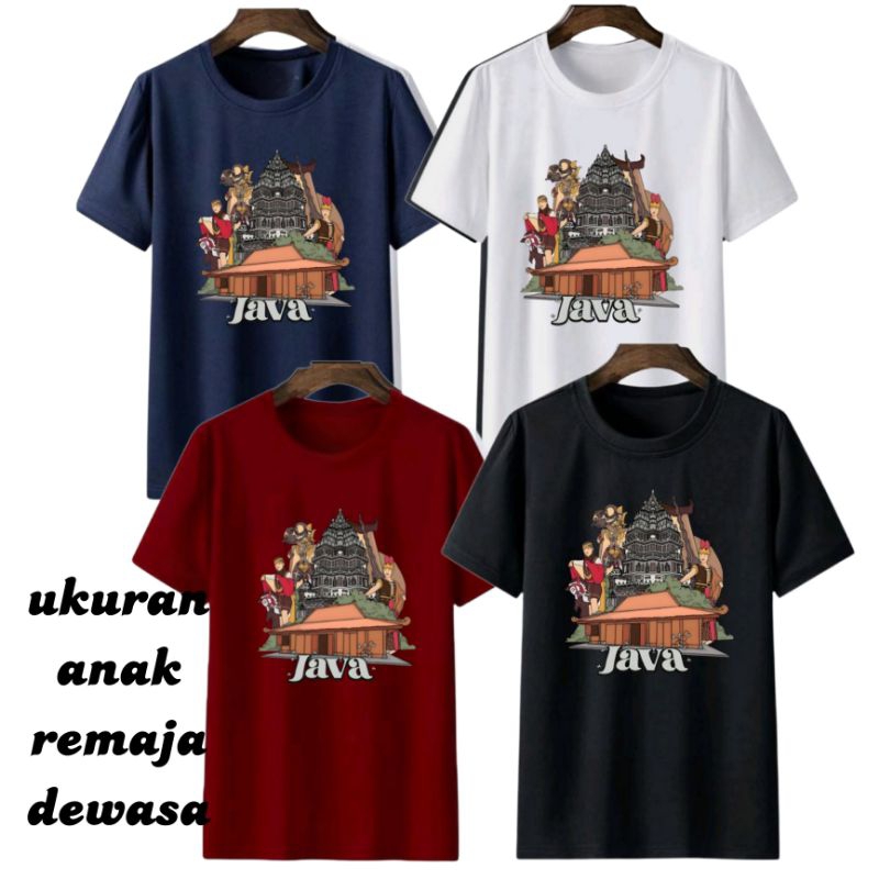 jojo clothing baju kaos distro cowok gambar adat Jawa ukuran anak/remaja/dewasa