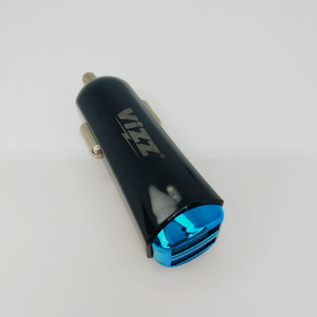 MINI TUBE VIZZ SAVER / CARCHARGER 2USB PORT 3.4A FAST CHARGER PLUS CABLE by.minigo