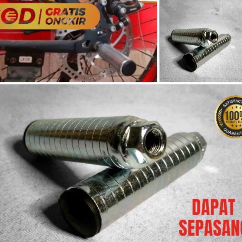 Jalu Pijakan Kaki Boncengan Sepeda CHROOME Footstep 1 Pasang