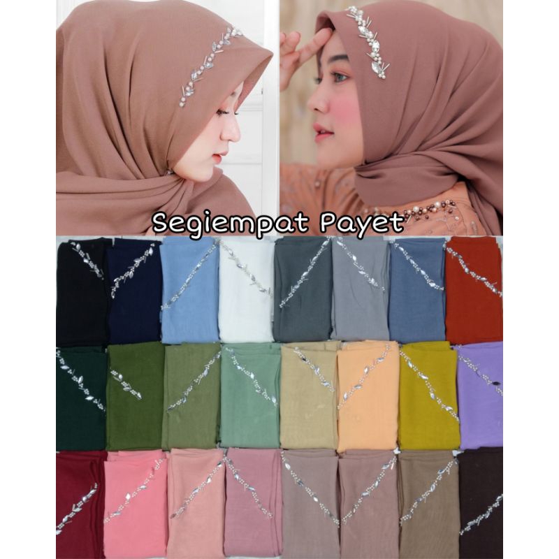 READY BELLA SQUARE LASER CUT PAYET , READY HIJAB PAYET MALANG MURAH GRATIS ONGKIR