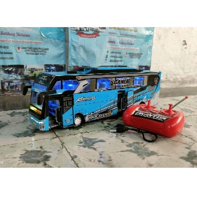New Miniatur Bus TELOLET BASURI REMOT CONTROL PO. KALEBAS JB3+SHD FULL SPEK SKALA 1:43 PINTU BUKA TU