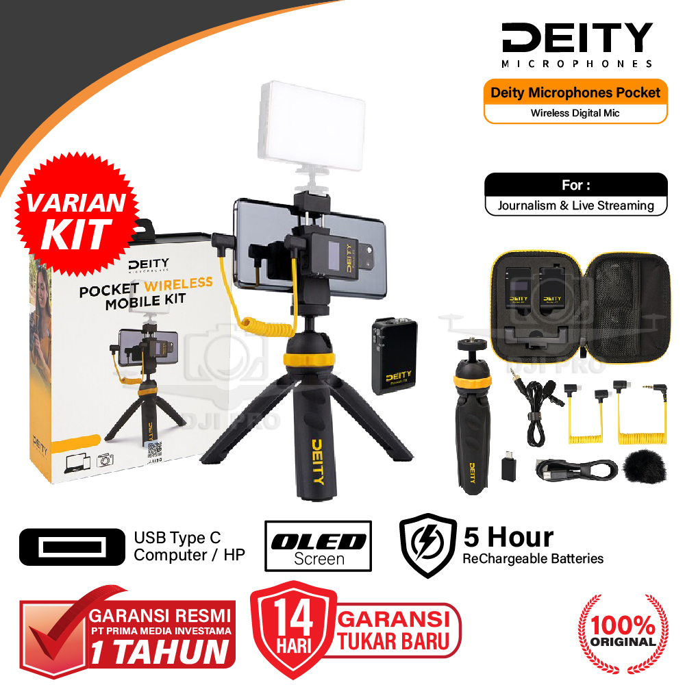 Deity Microphones Pocket Wireless Mobile Kit Mic Original Resmi