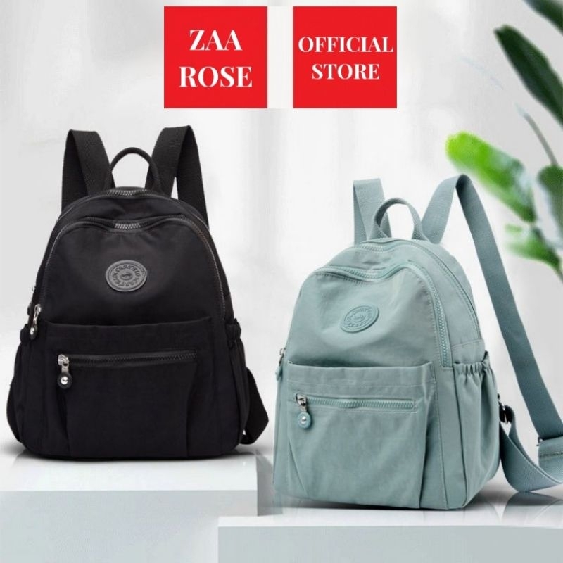 ZAAROSE Tas Ransel Wanita Tas Besar Tahan Air Kanvas Import Branded