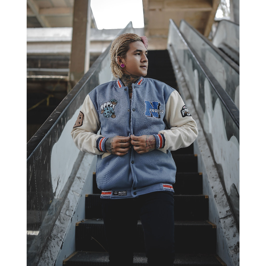 JAKET PRIA VARSITY POKER