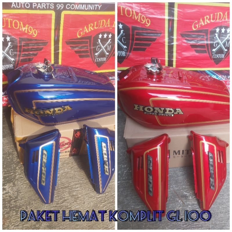Body GL 100 tangki pres pabrikan set cover body sepasang sudah ada emblem 1 set kualitas bagus