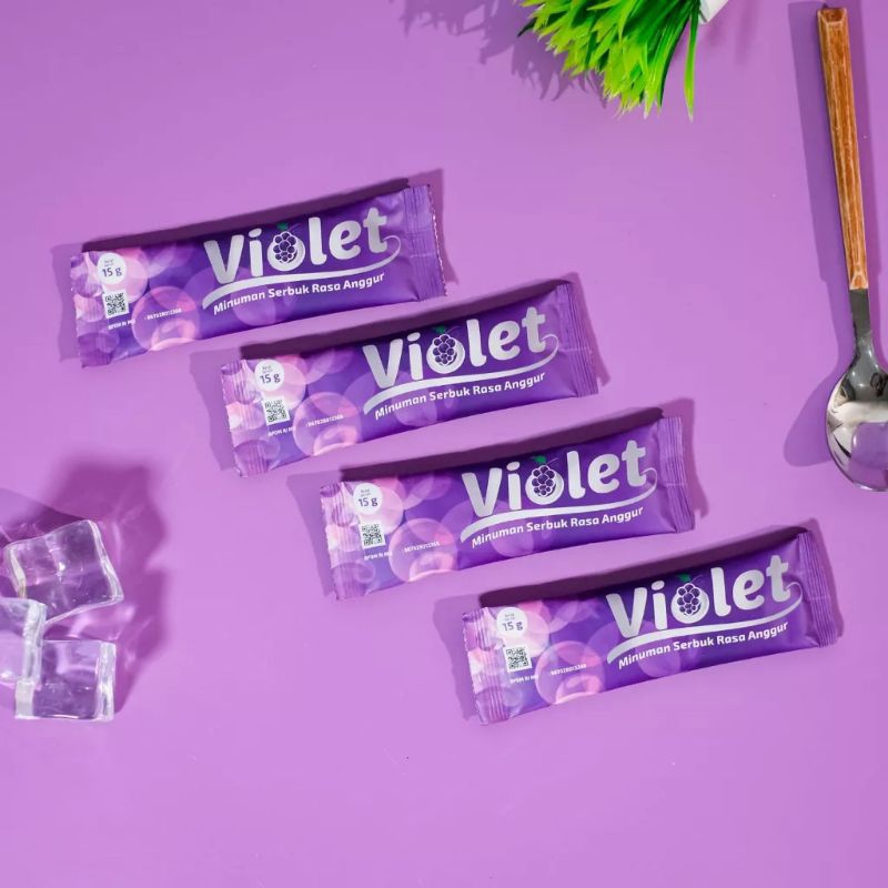 VIOLET KOLAGEN BASU 1 BOX ISI 6 SACHET - COLLAGEN GLUTATHIONE BAGUS