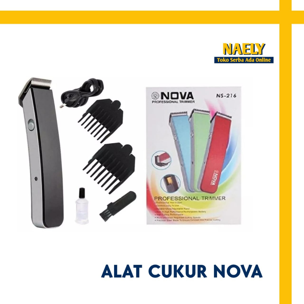 Alat Cukur Jenggot / Rambut NOVA NS 216 / Alat Cukur Tanpa Listrik Usb Charger / Alat Cukur Portable
