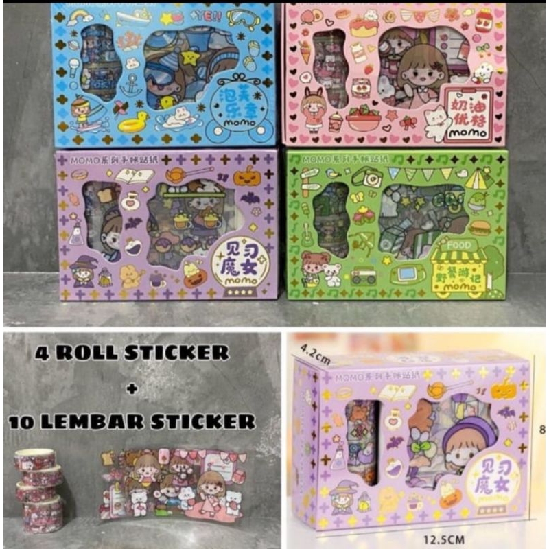 

Sticker Momo box dan Roll murah / Sticker momo / Sticker mainan anak