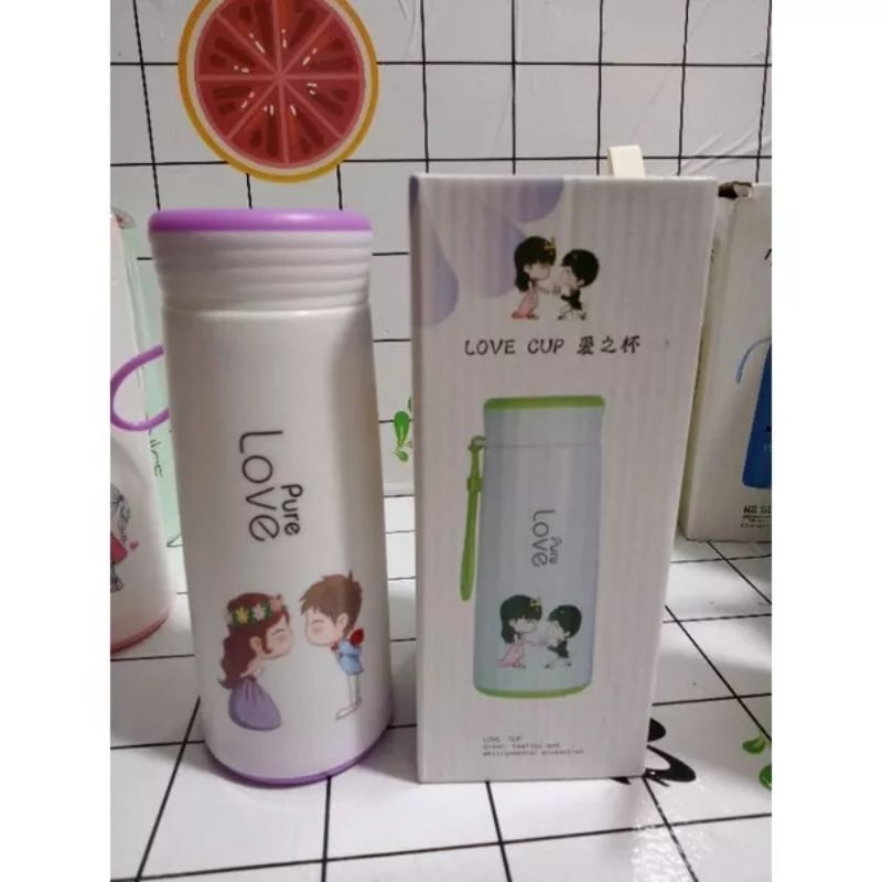 pure love kecil / botol kaca pure love / botol kaca / perlengkapan makan / purelove / botol kaca 350