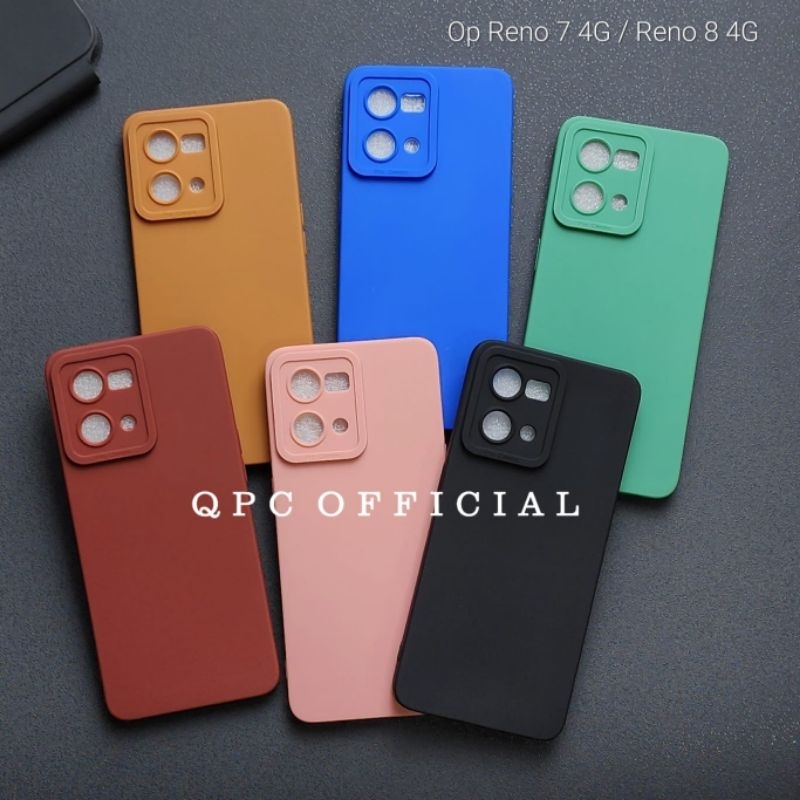 Oppo Reno 7 4G / Reno 8 4G Case Pro Kamera Case Slim BlackMatte Silikon Warna Case Oppo Reno 7 4G Op