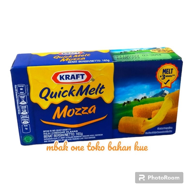 

Kraft Quick Melt Cheese Mozza solusi masak anti ribet dan simple 165gram