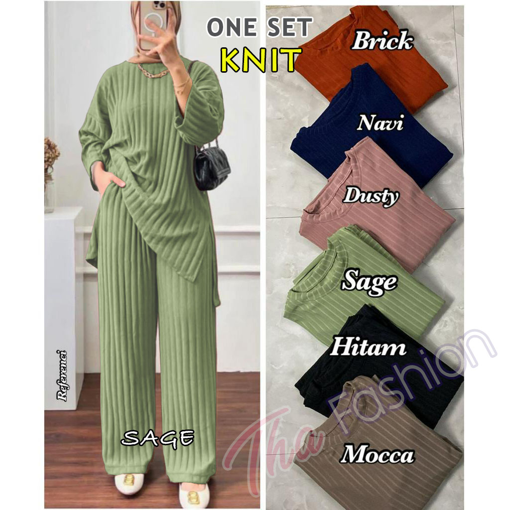 Oneset Knit Best Seller Trendy/Setelan Wanita Termurah Kekinian Modis Terhits