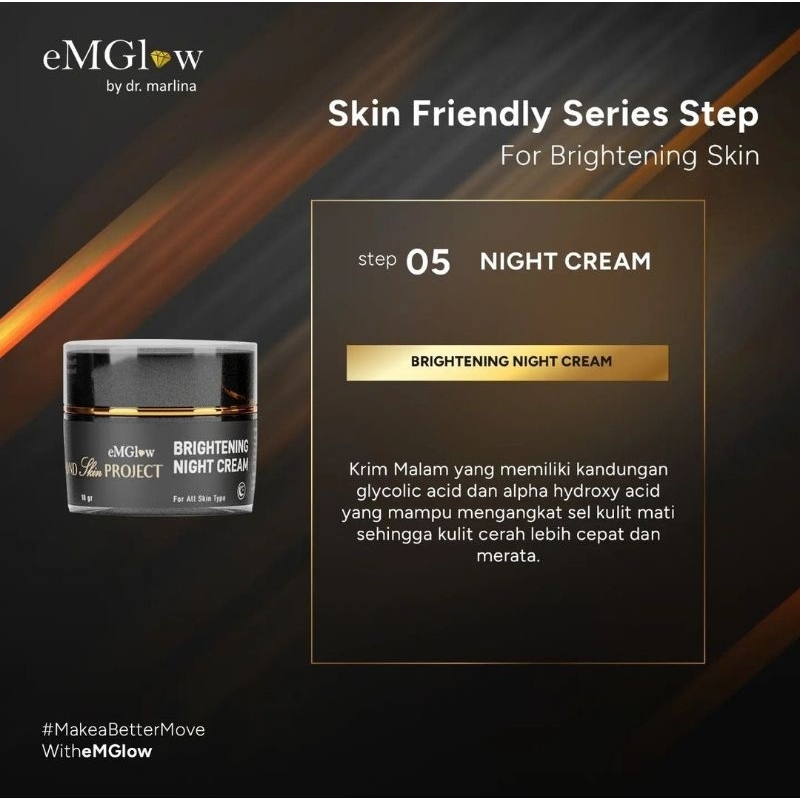 CLEARANCE SALE EMGLOW BRIGHTENING NIGHT CREAM KULIT NORMAL/KERING BY DR.MARLINA