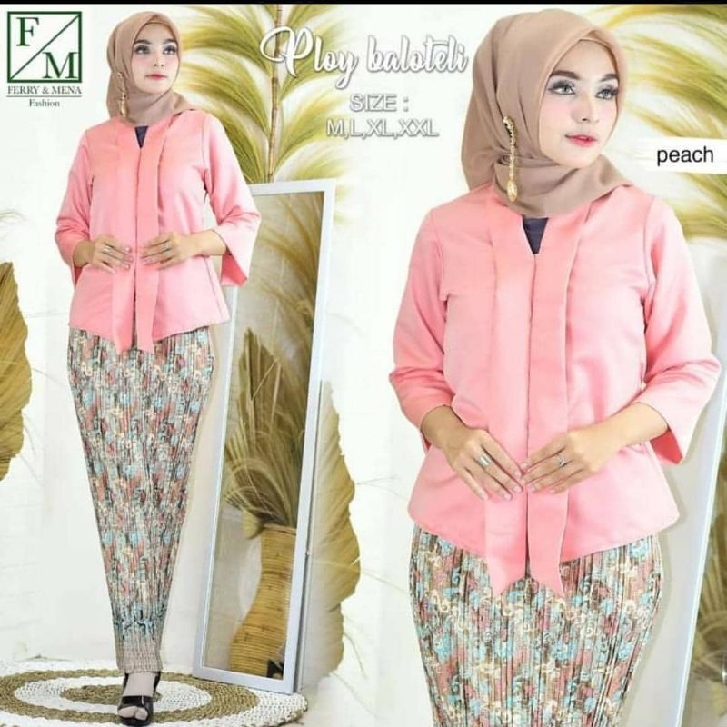 Setelan Kebaya Balotelli Kebaya Floy Modern Set Kebaya Kartini Atasan Kebaya Floy Polos Kebaya Remaj