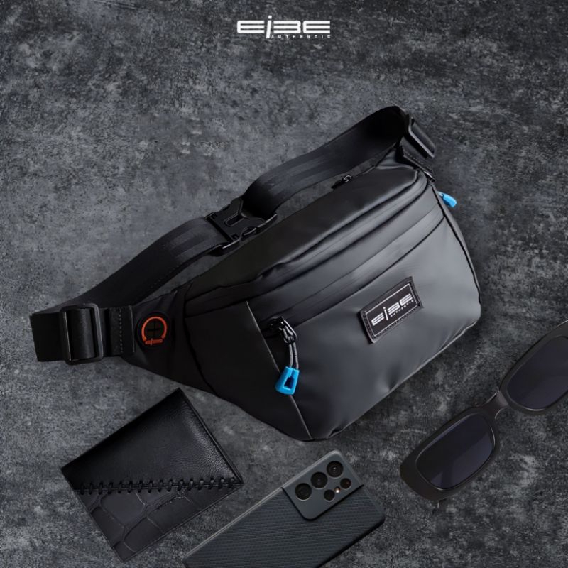 Waistbag waterproof tas pinggang pria tas selempang tas weistbag Anti air eibe [ ZENYX ]