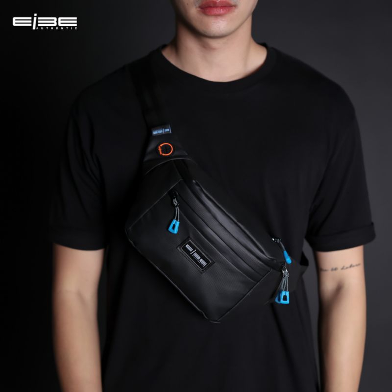 Waistbag waterproof tas pinggang pria tas selempang tas weistbag Anti air eibe [ ZENYX ]