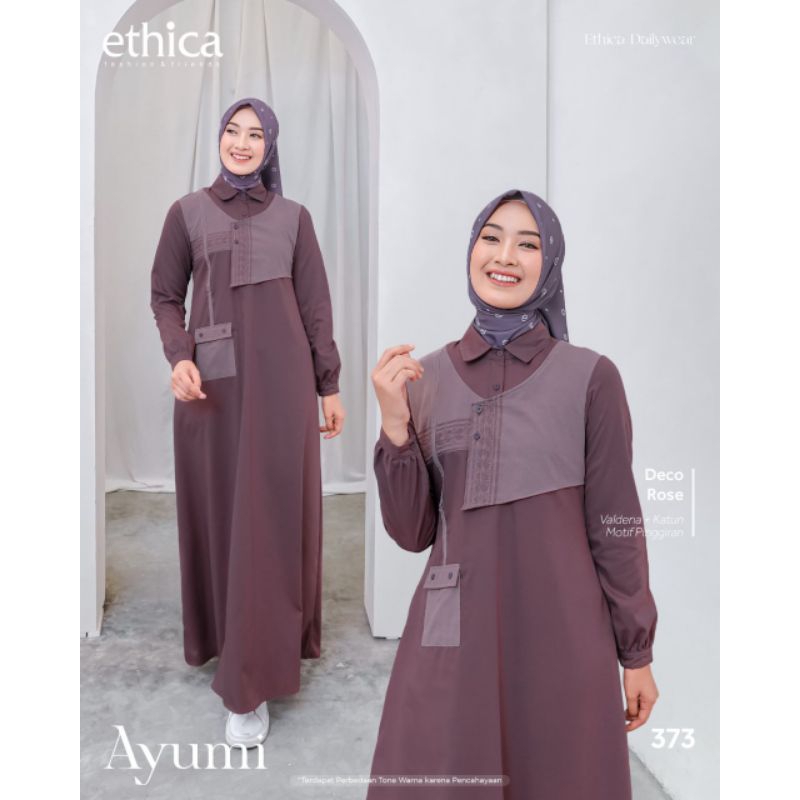 Ethica Gamis Ayumi 373 (Ocean Wave, Deco Rose)