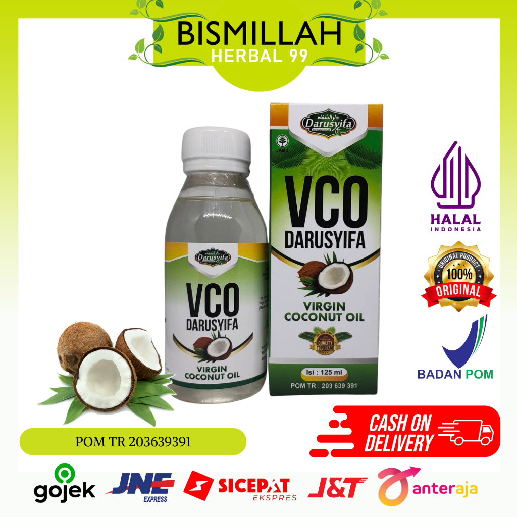 

HERBAL99 - PROMO!! MINYAK KELAPA VCO DARUSYIFA - VIRGIN COCONUT OIL ORIGINAL 100%