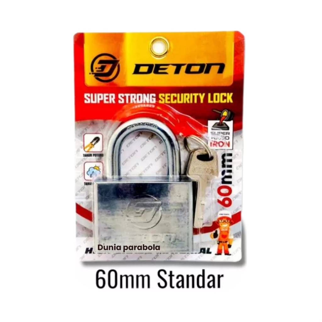 GEMBOK DETON 30 - 60 MM panjang pendek plus 3 kunci