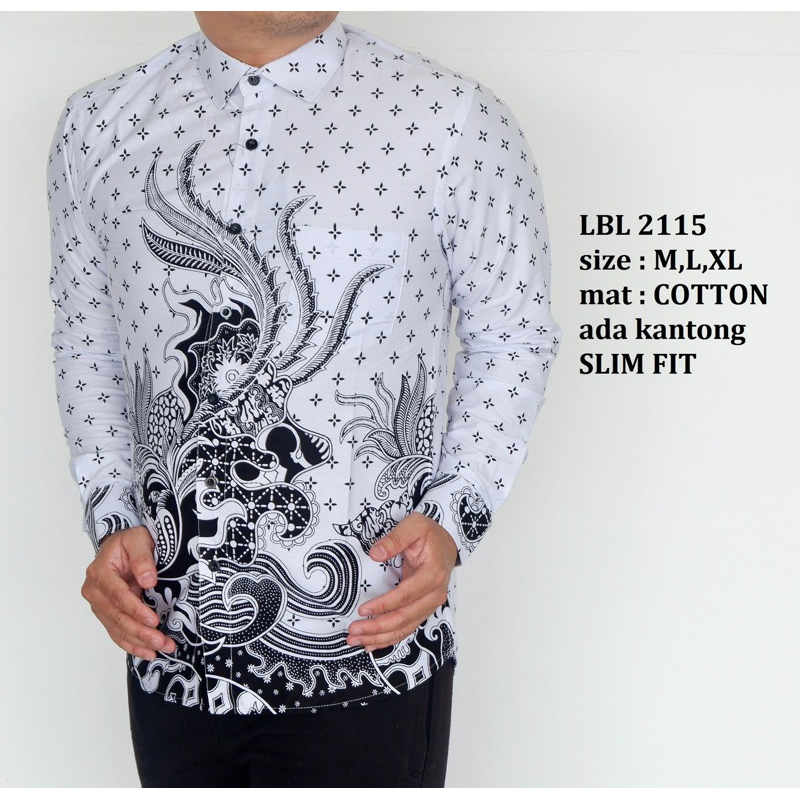 batik cowok asli motif modern model slimfit