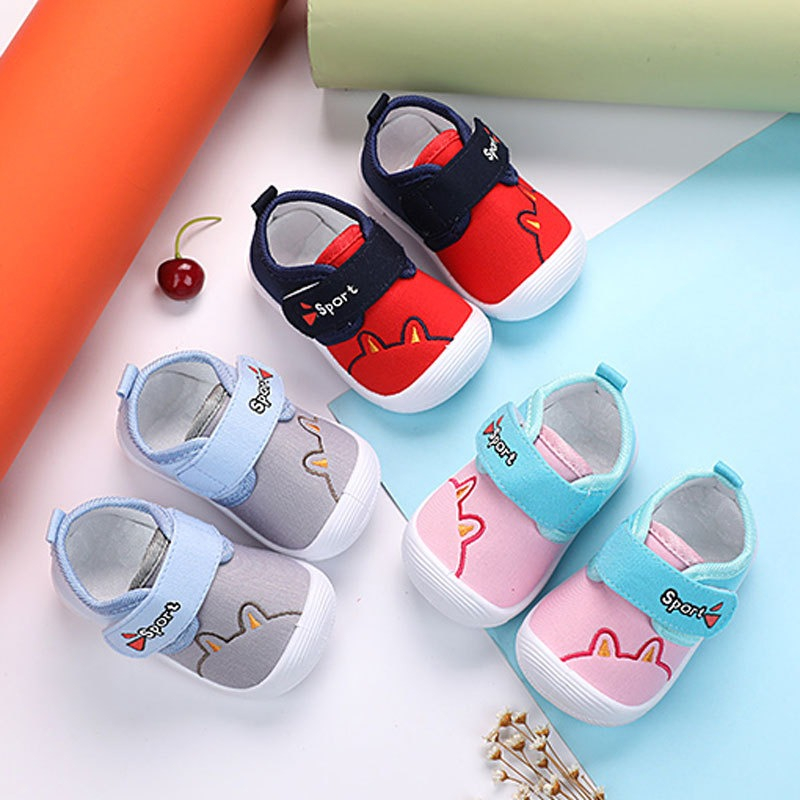 SH2255 SH2258 Sepatu prewalker citcit cicit bunyi anak bayi balita sound baby shoes cit cit Beruang bear kucing cat dapat box packing