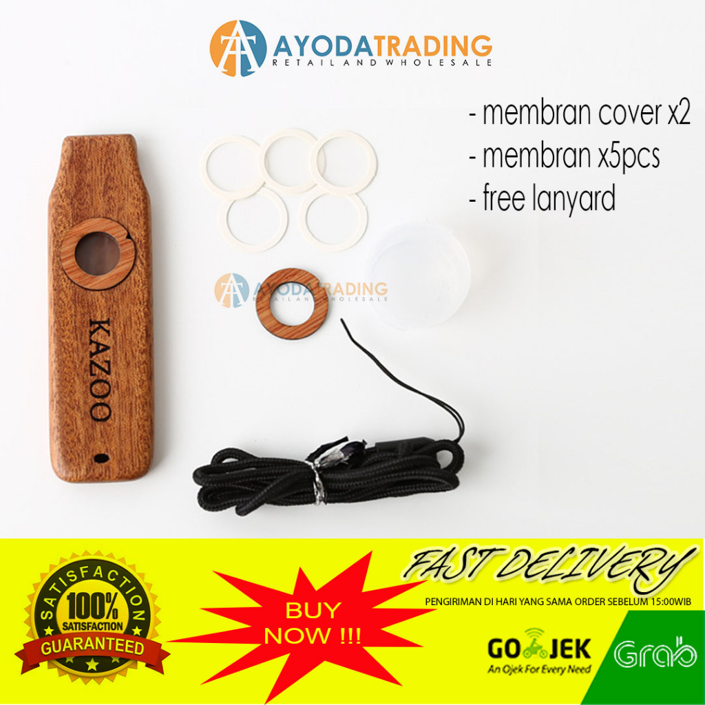 Alat Musik Tradisional Kayu Afrika Amerika Kazoo