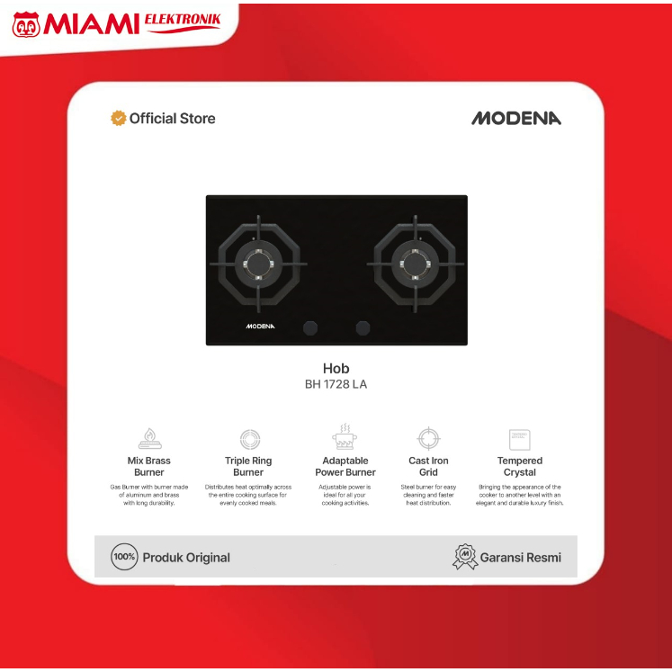 MODENA Built-in Gas Hob - BH 1728 LA / BH1728LA