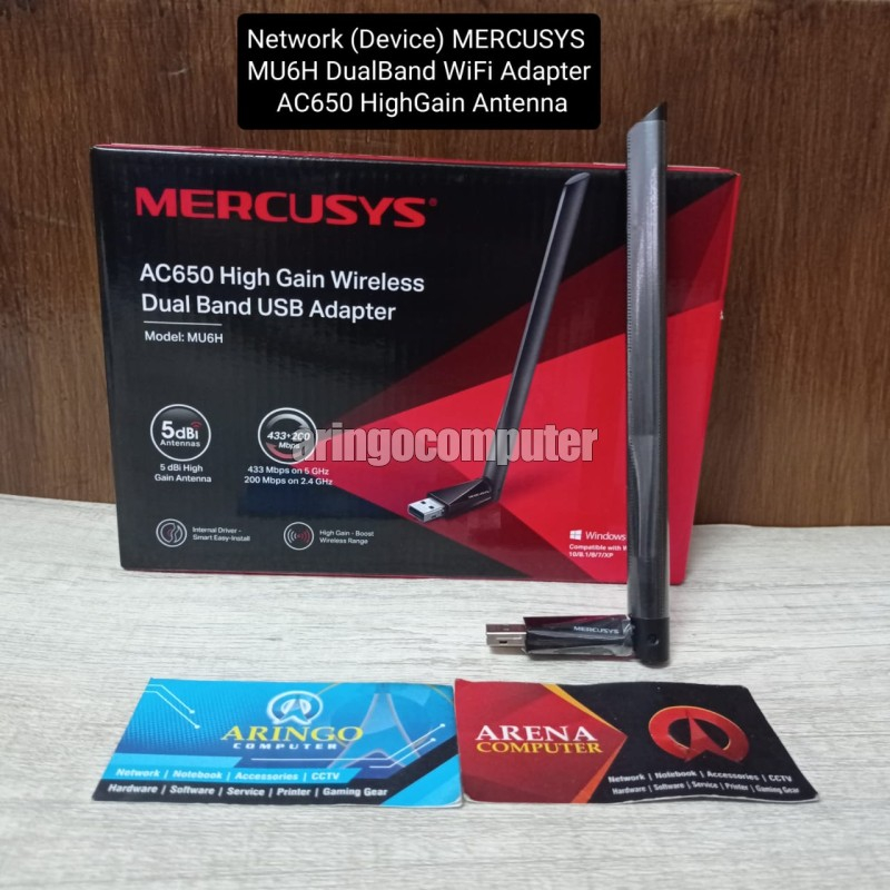 Network (Device) MERCUSYS MU6H DualBand WiFi Adapter AC650 HighGain Antenna