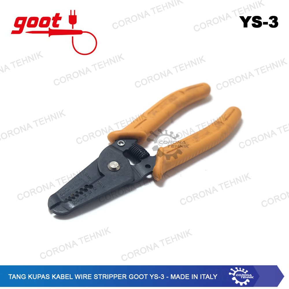 Made in Italy - Tang Kupas Kabel Wire Stripper Goot YS-3