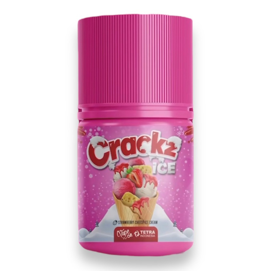Crackz Ice V1 Strawberry Cheese Ice Cream 60ML by Tetra x Vape On