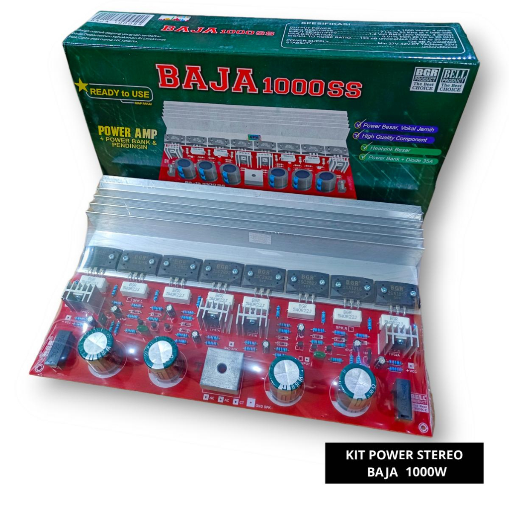 Kit Power Amplifier Stereo Baja 1000 BAJA1000 + Power Supply BELL BGR