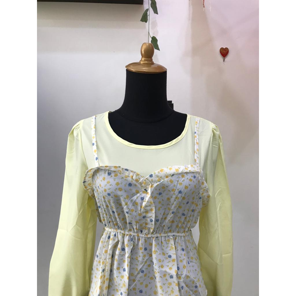 LIZ Blouse Atasan Wanita - Lengan Panjang Style Korea