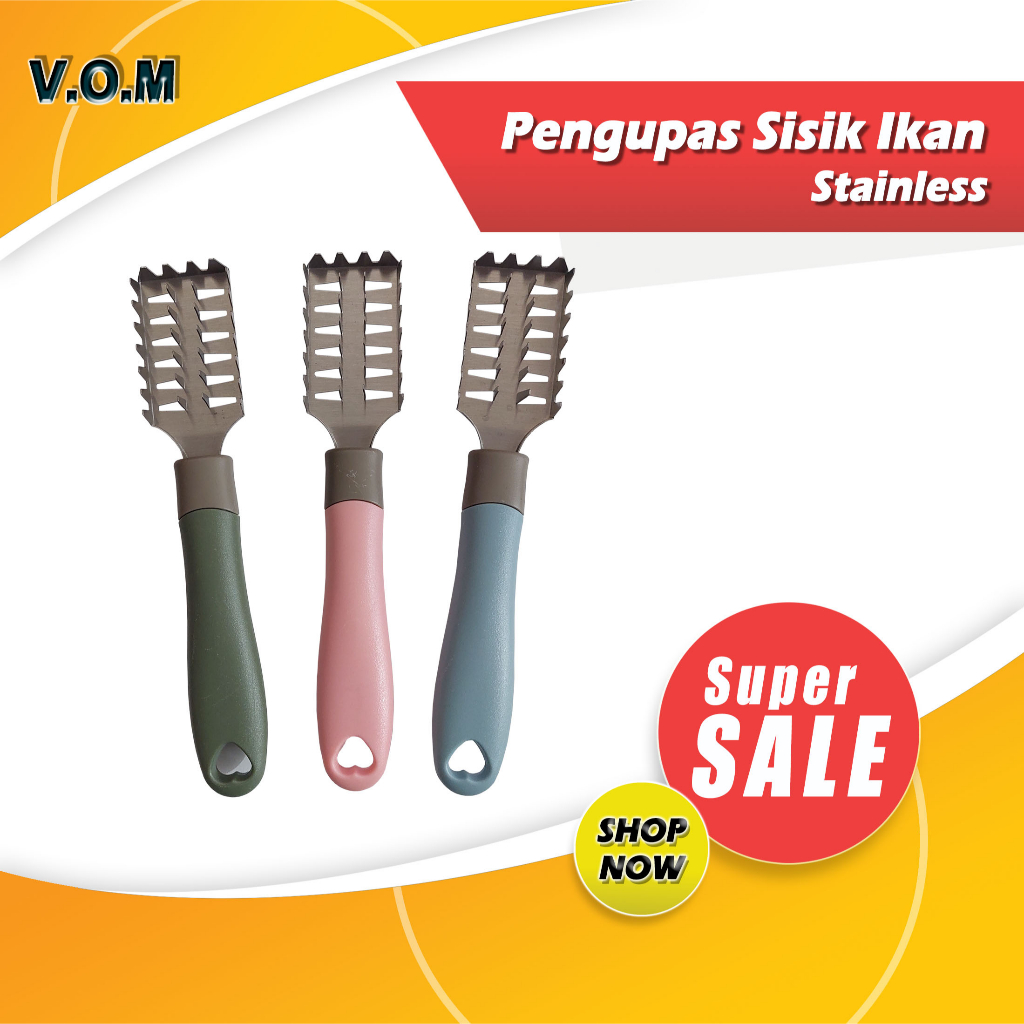 Alat Pembersih Sisik Ikan - Pengupas Sisik Ikan Stainless 0915