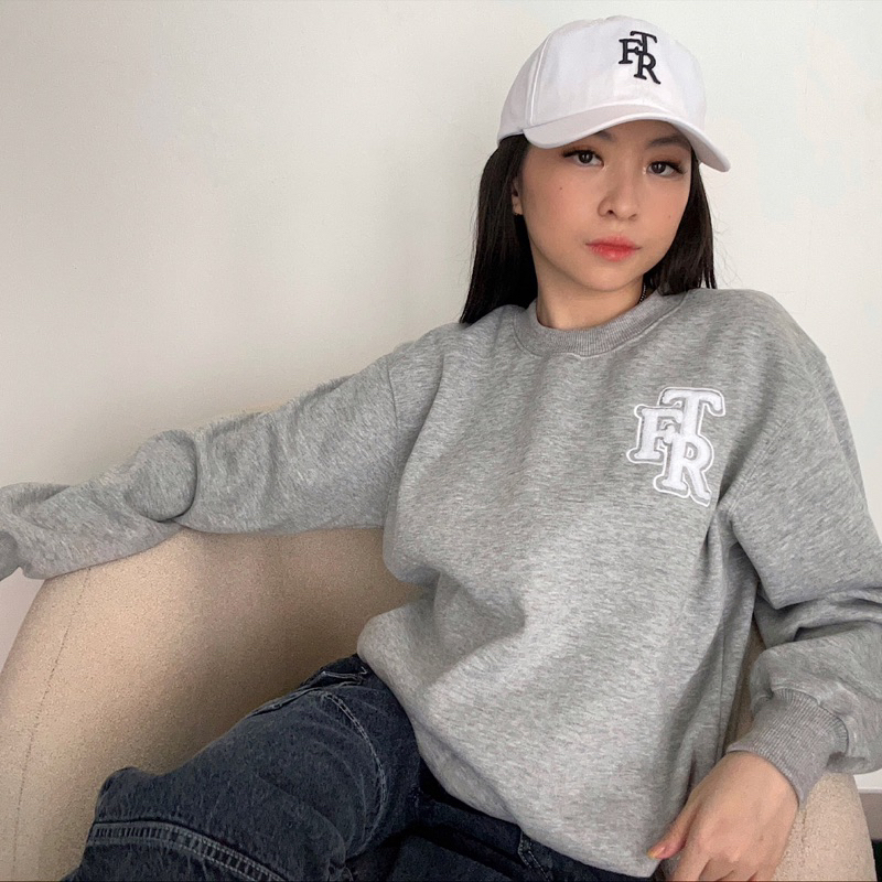 First Time Round - FTR Embroidered Sweatshirt - Grey