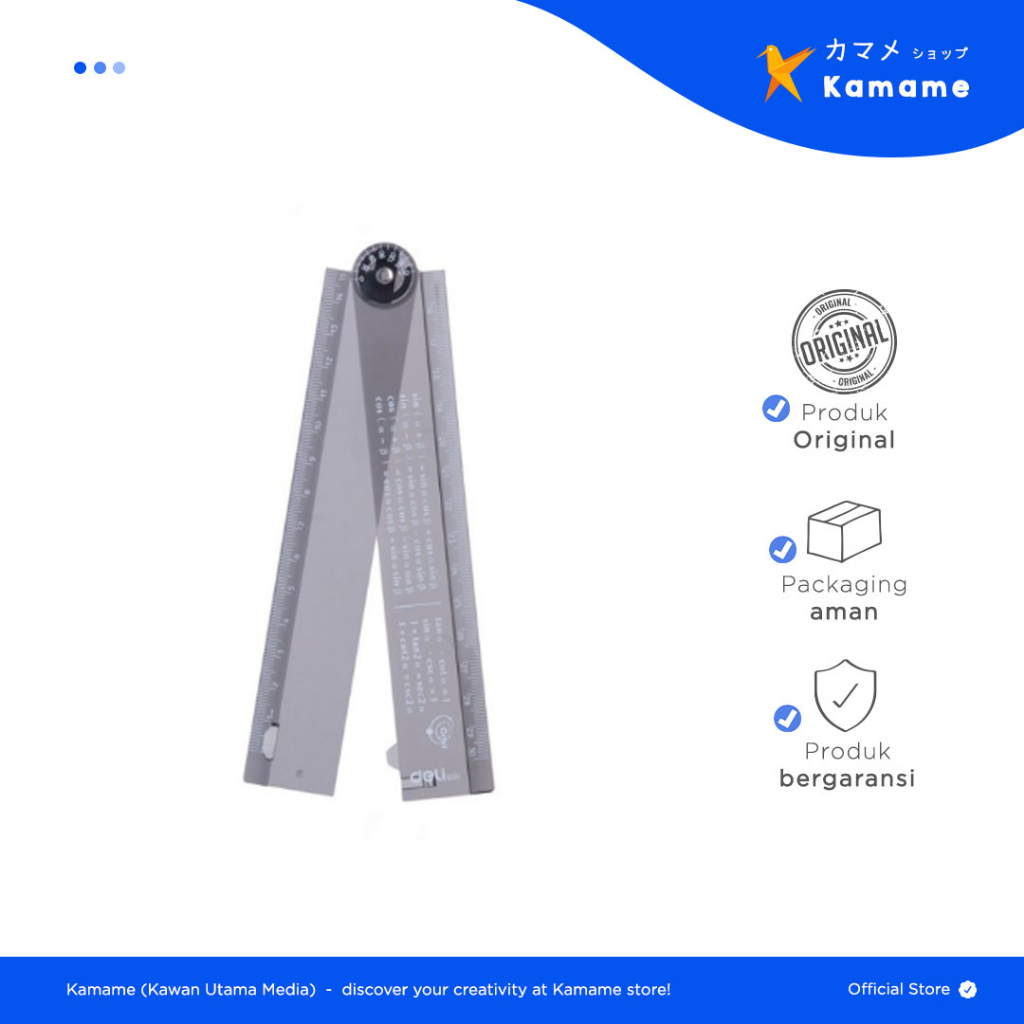 

Deli Ruler - Transparan 30cm Dapat Dilipat Tidak Mudah Patah EG01102 - Kamame