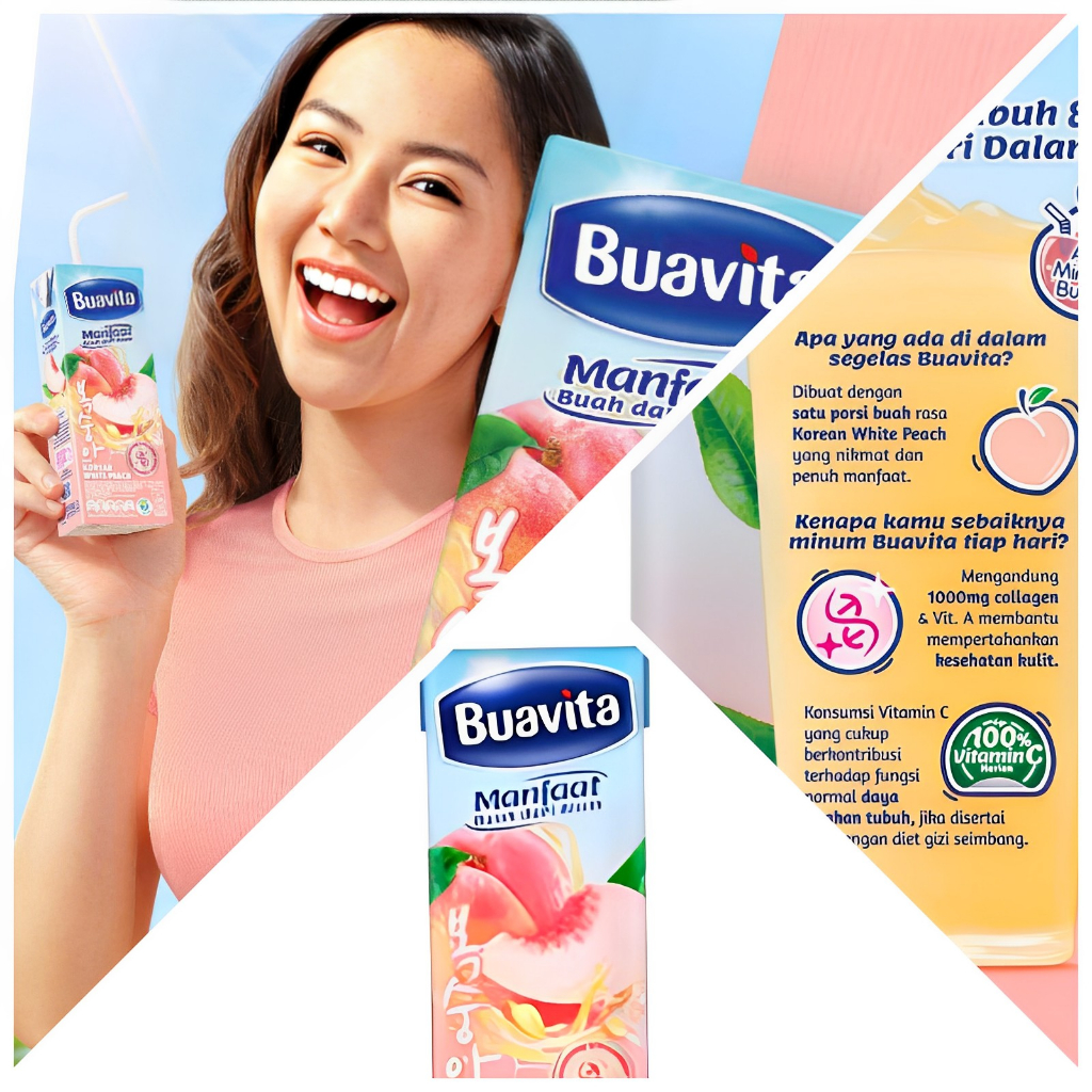 

Buavita New Korean White Peach 245ml Full Kolagen Collagen dan Vit C