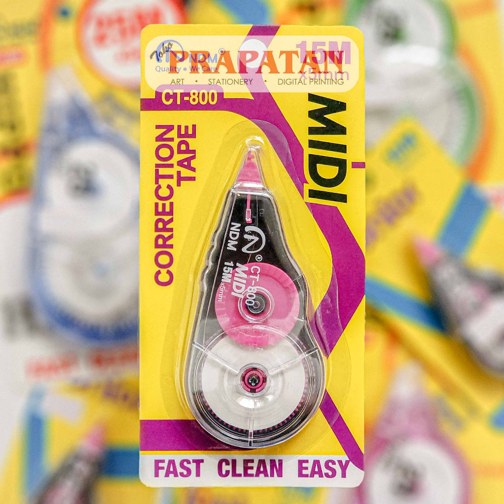 

NDM Correction Tape 15mx5mm CT-800 | Tip Ex Kertas