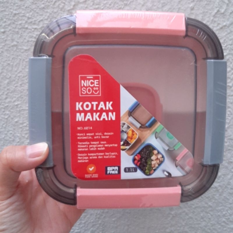 KOTAK MAKAN NICESO PINK / LUNCH BOX NICESO PINK