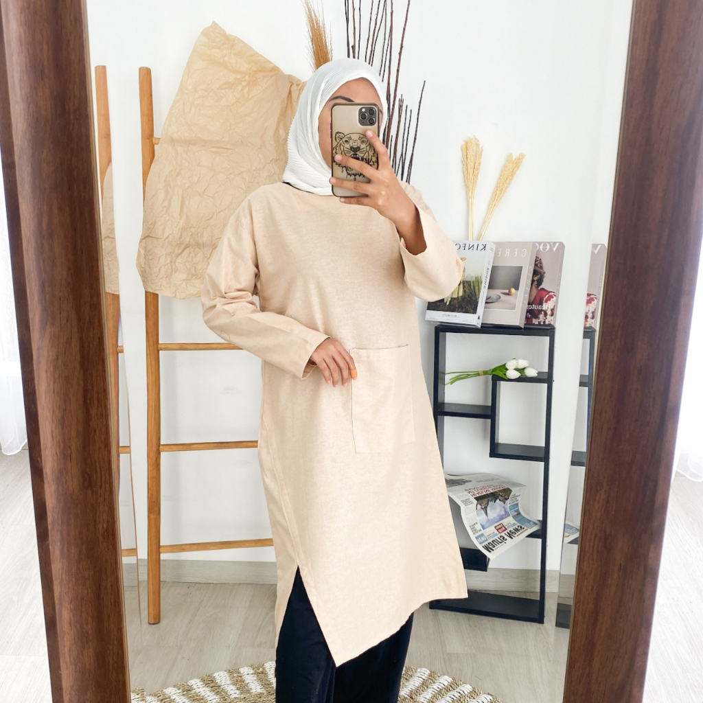 CHERLYN MIDIDRESS - dress wanita terbaru / linen mididres / mididress terlaris / mididress wanita / casuall dress