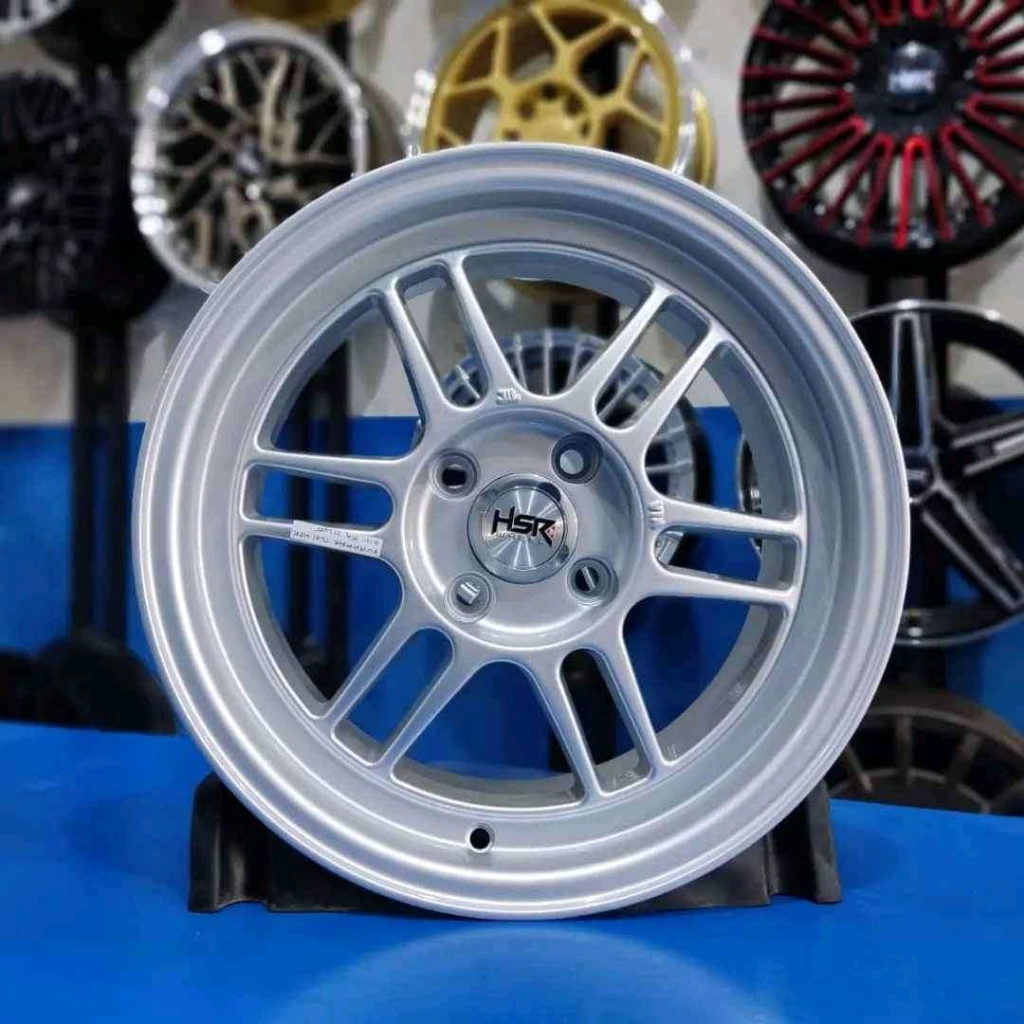 VELG HSR KUMAMOTO  R15X7 LUBANG BAUT 4x100 ET38 SILVER