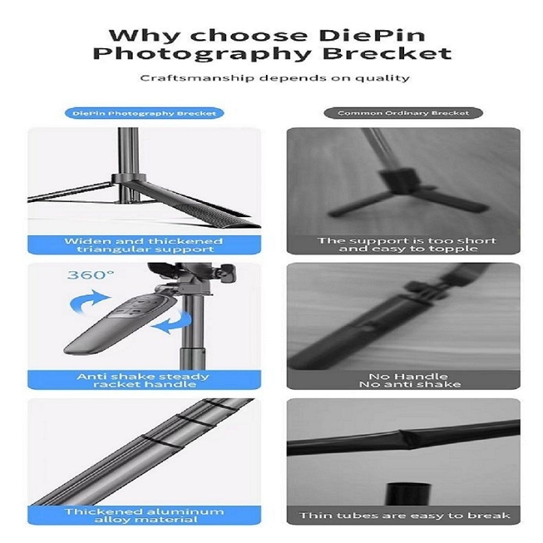 Ocean Blue OCN A65 Tongsis Tripod Hp Selfie Stick Remote Bluetooth Shutter